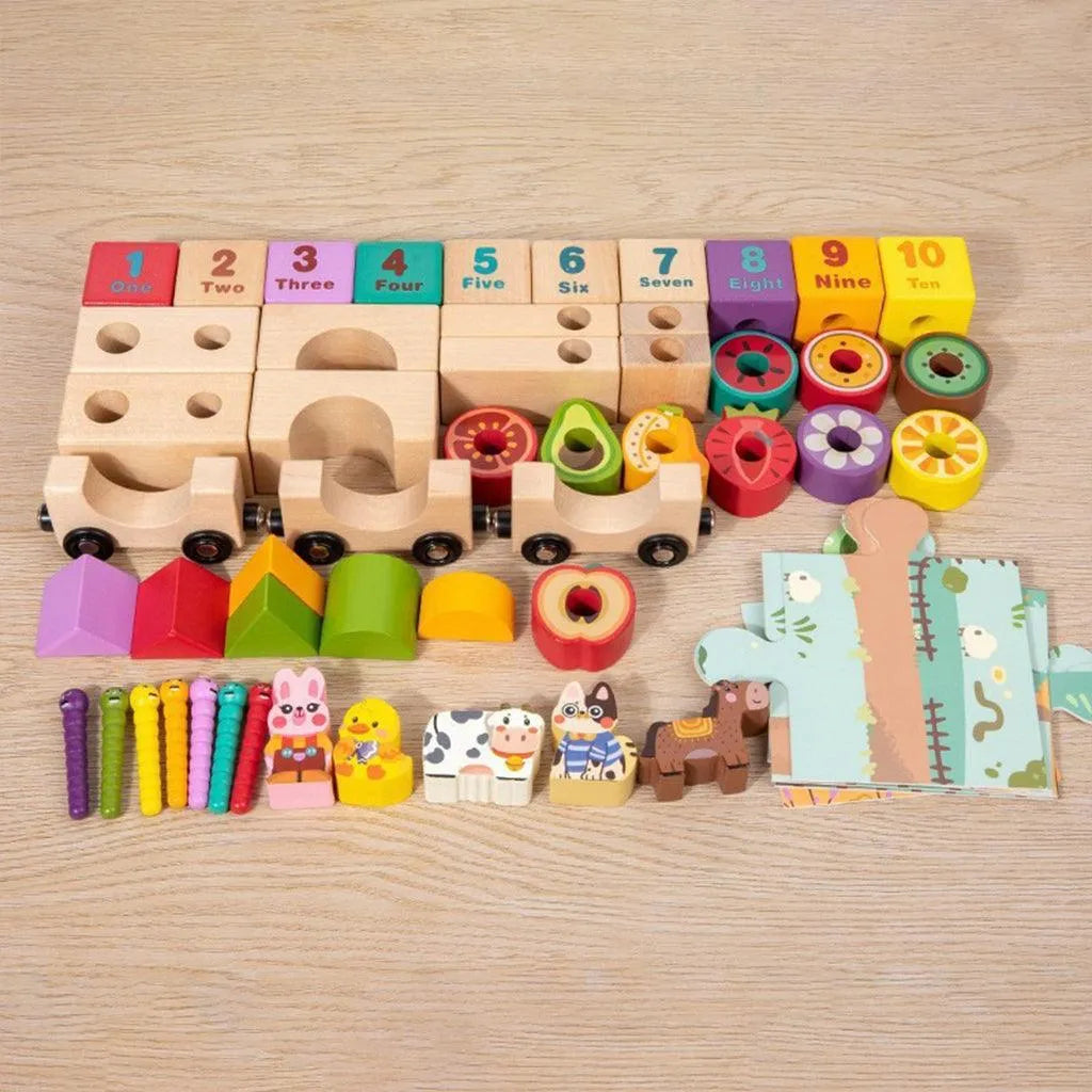 YOTOY Number Shape Recognition Cartoon Building Blocks - YOTOY