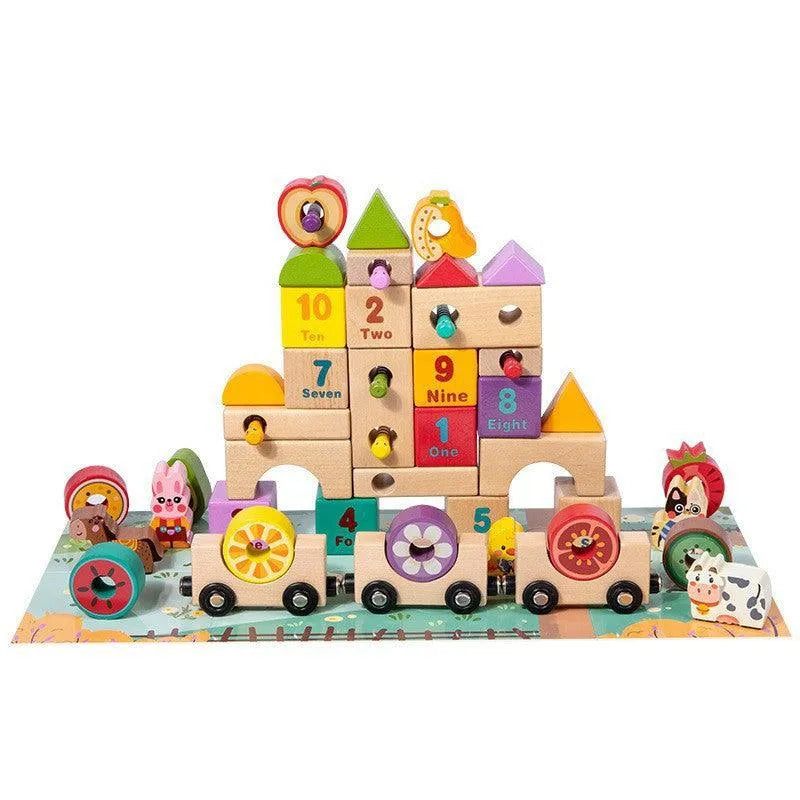 YOTOY Number Shape Recognition Cartoon Building Blocks - YOTOY