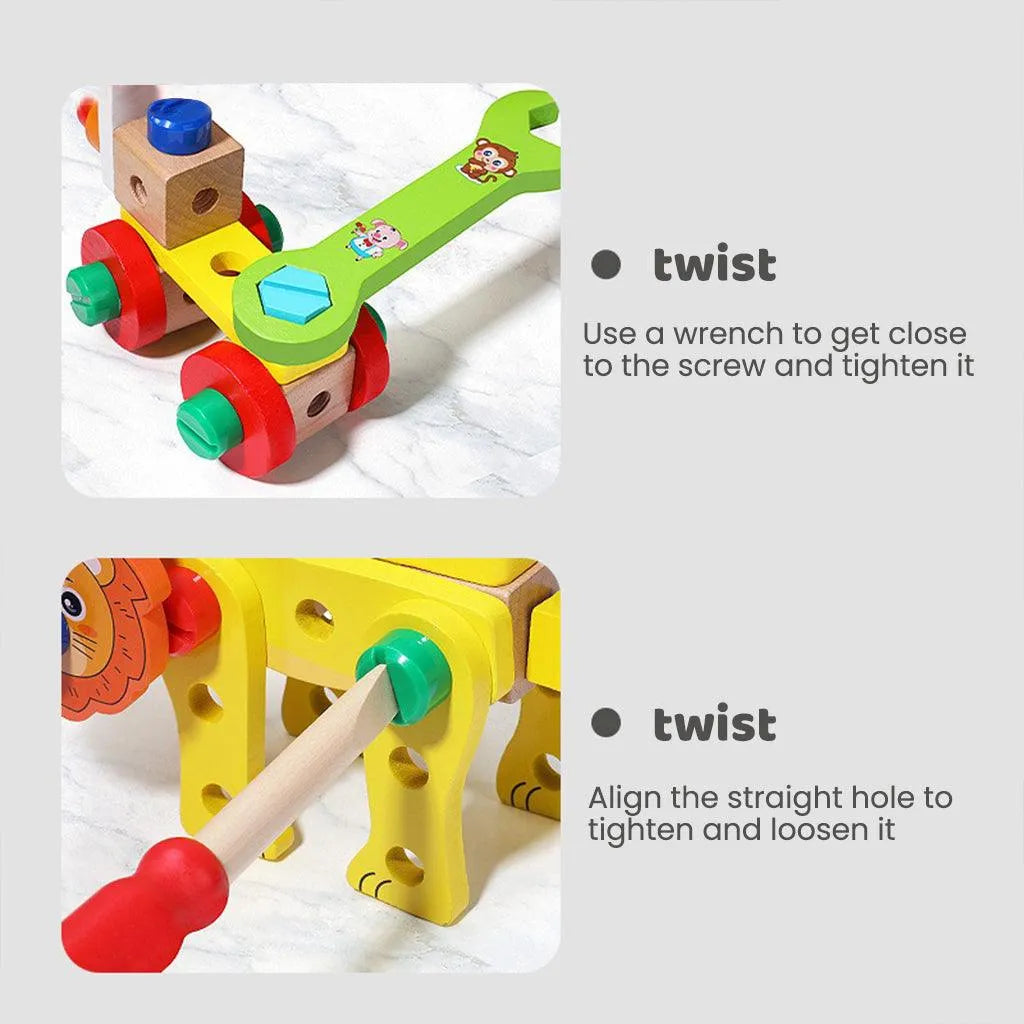 YOTOY Nut Disassembly Wooden Building Blocks Stem Toys For Kids - YOTOY