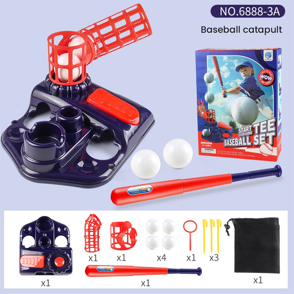 YOTOY One-Button Baseball Pitching Machine Toy - 3-in-1 Baseball Trainer for Dynamic Play & Training - YOTOY