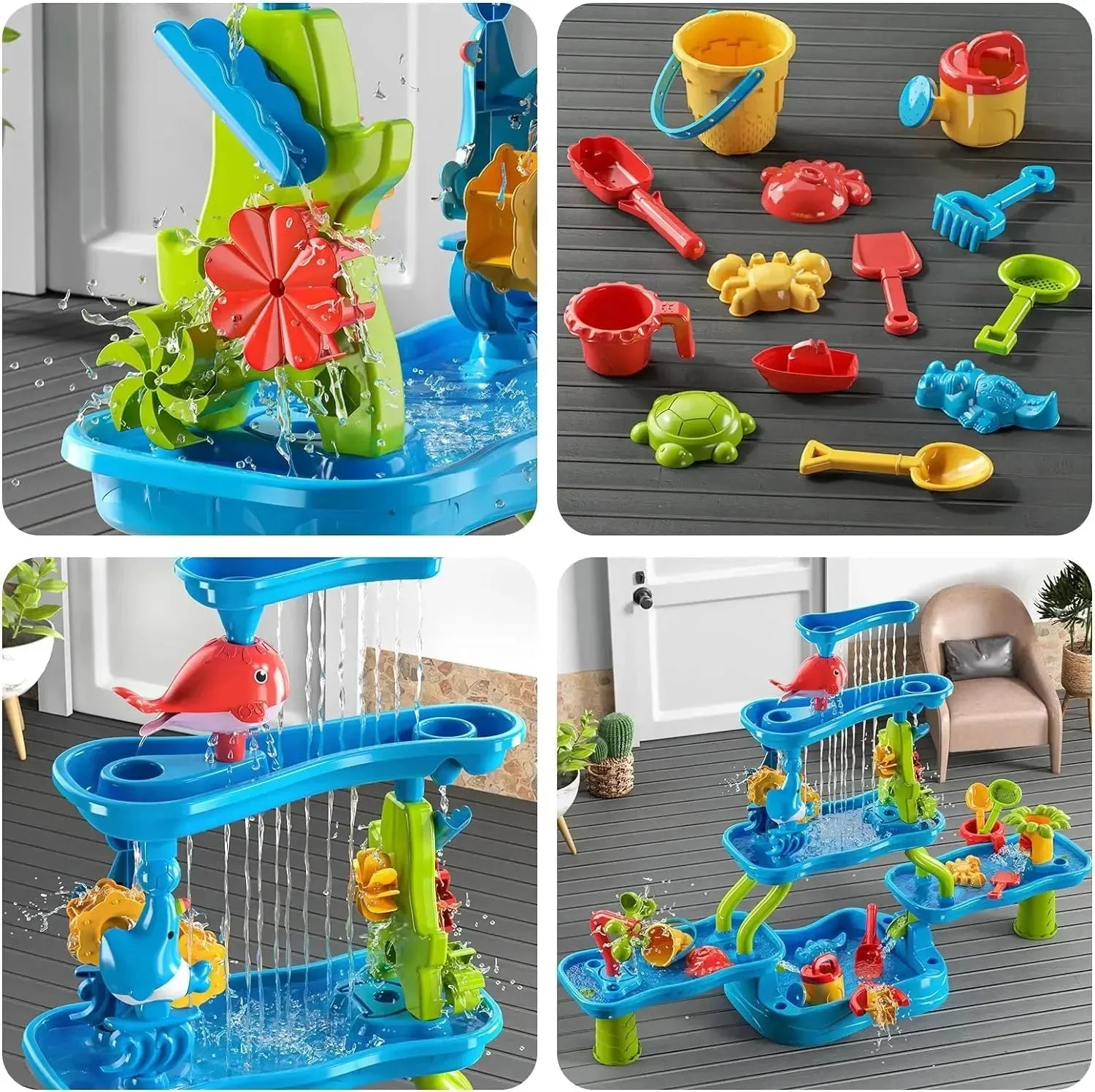 YOTOY Outdoor Adventure Water Table - Sensory Play for Toddlers & Kids Ages 3-8 - YOTOY