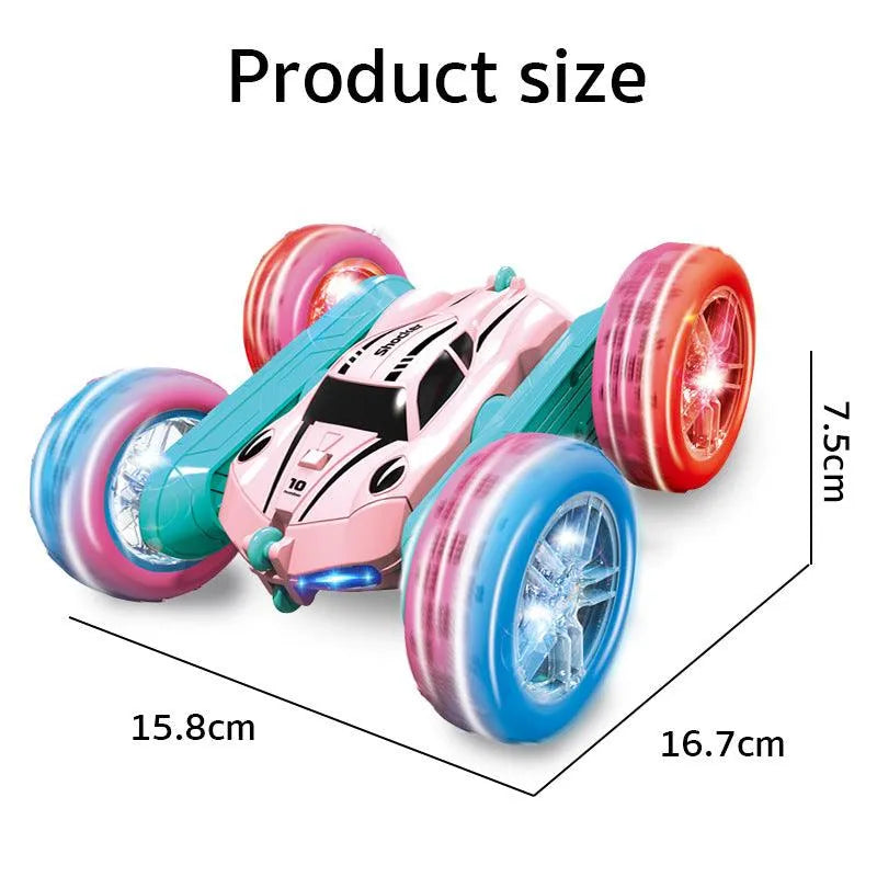 YOTOY Pink RC Car Double Sided 360°Flip Stunt Car for Girls - YOTOY