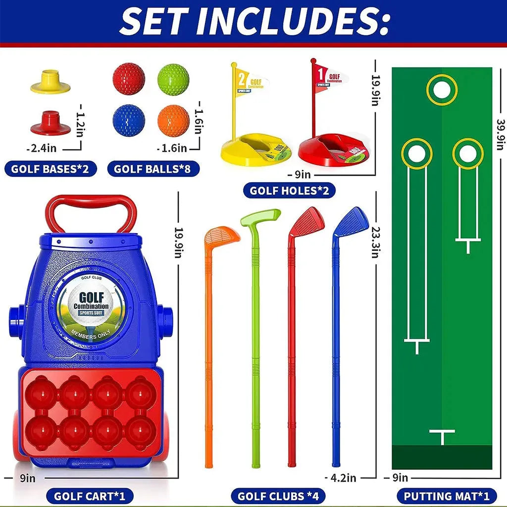 YOTOY Portable Indoor & Outdoor Kids Assemble Golf Set - Fun Sports Toy for Active Play - YOTOY