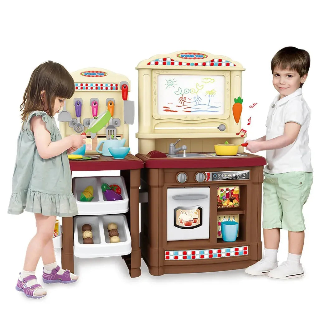 YOTOY Pretend Game With Simulated Sound And Light Kitchen Toys - YOTOY