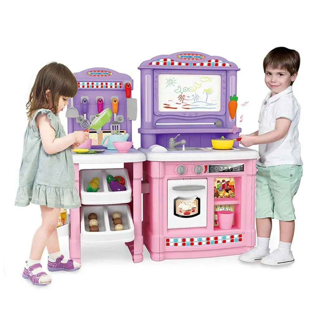 YOTOY Pretend Game With Simulated Sound And Light Kitchen Toys - YOTOY