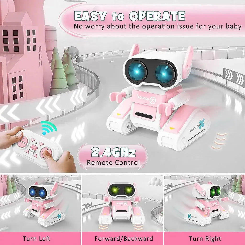 YOTOY Remote Control Robot Toys, Sound And Light Dancing Electric Robot for Kids - YOTOY