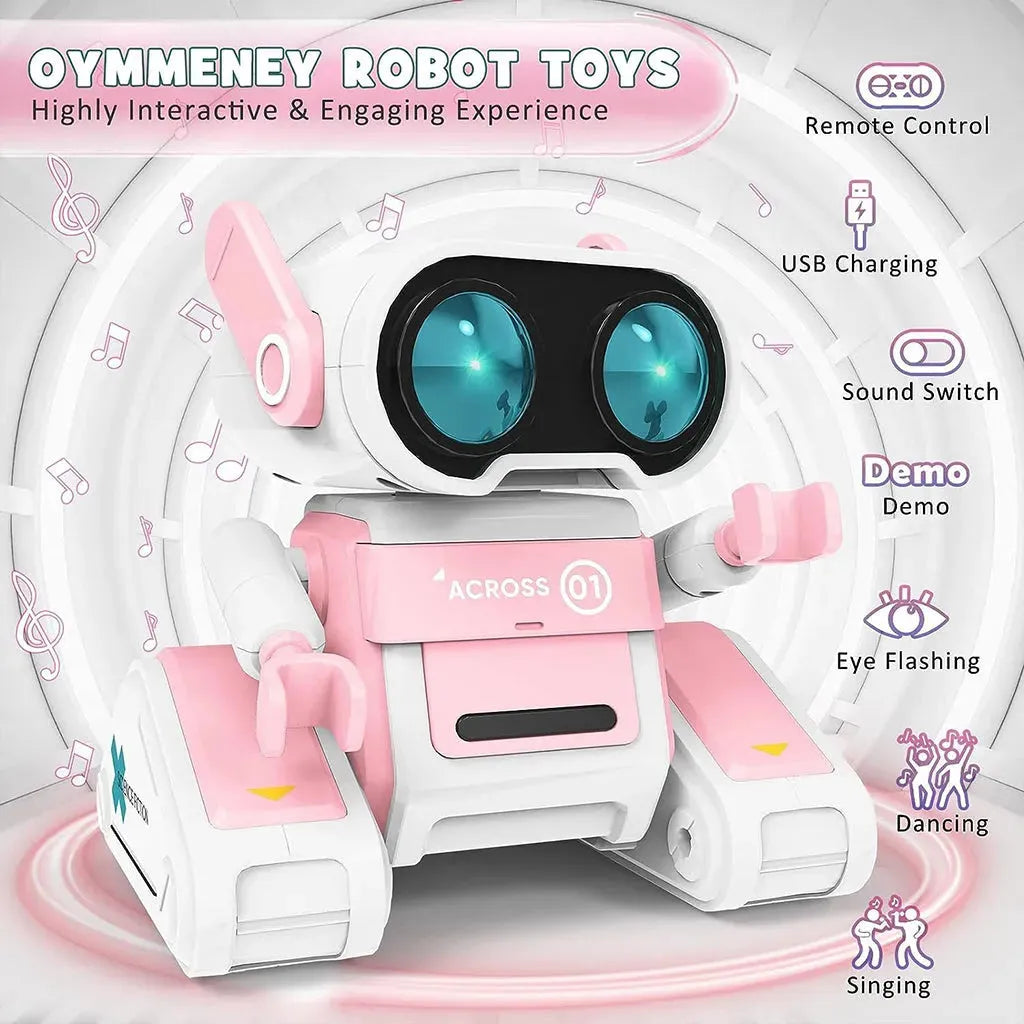 YOTOY Remote Control Robot Toys, Sound And Light Dancing Electric Robot for Kids - YOTOY