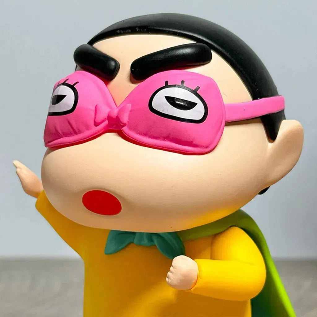 YOTOY Shin-Chan Superman Eye Mask Figure Cartoon Cute Toy - YOTOY