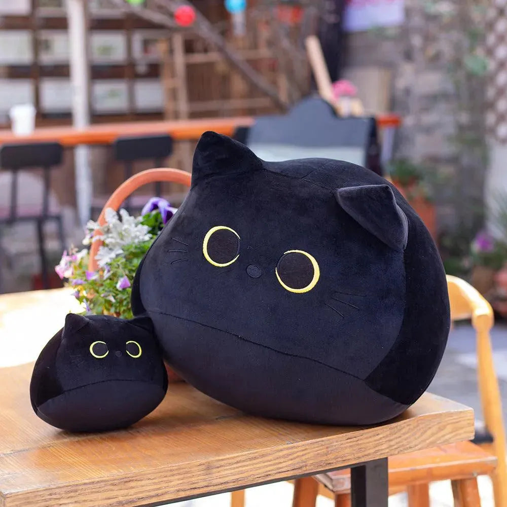 Yotoy Soft Stuffed Animal Pillow Black Cat Plush Toy - YOTOY