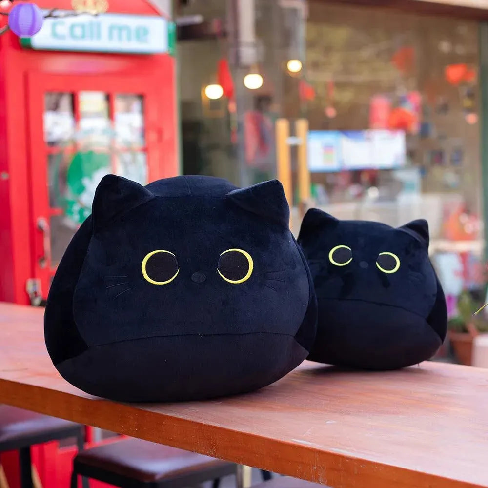 Yotoy Soft Stuffed Animal Pillow Black Cat Plush Toy - YOTOY