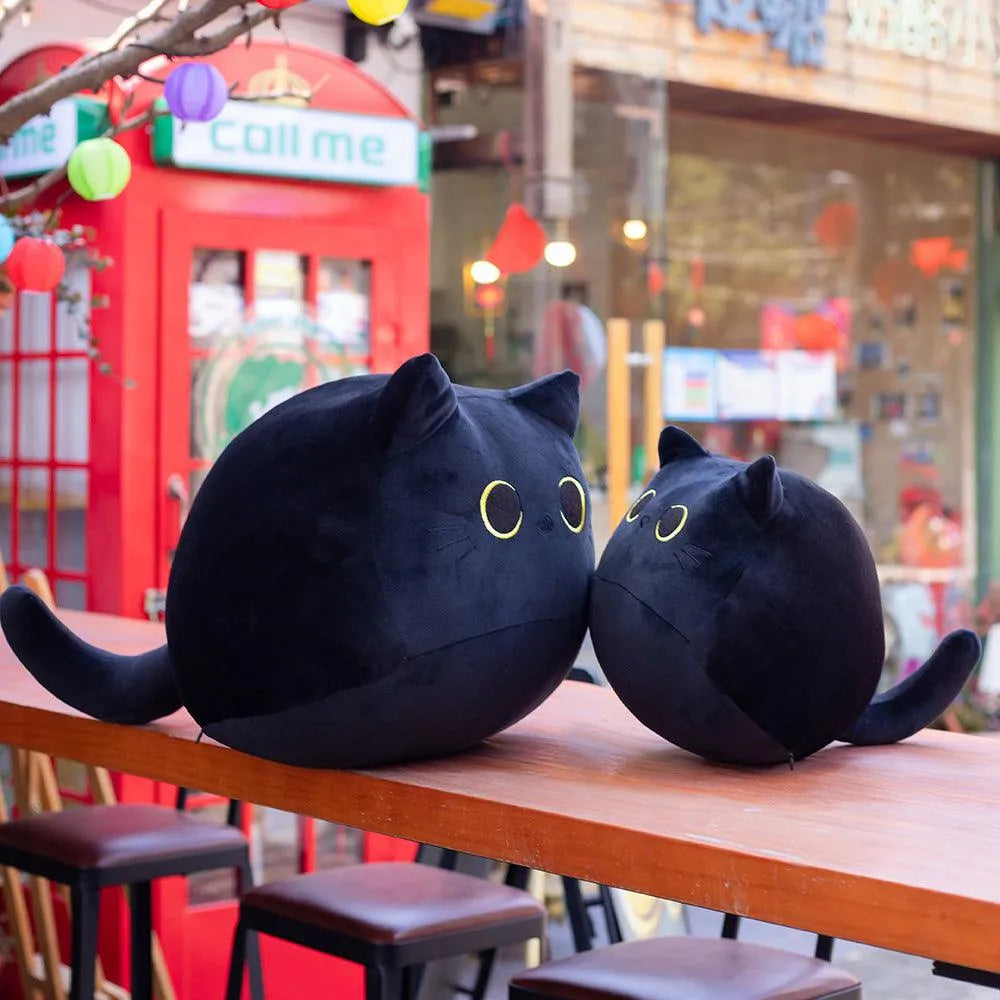 Yotoy Soft Stuffed Animal Pillow Black Cat Plush Toy - YOTOY