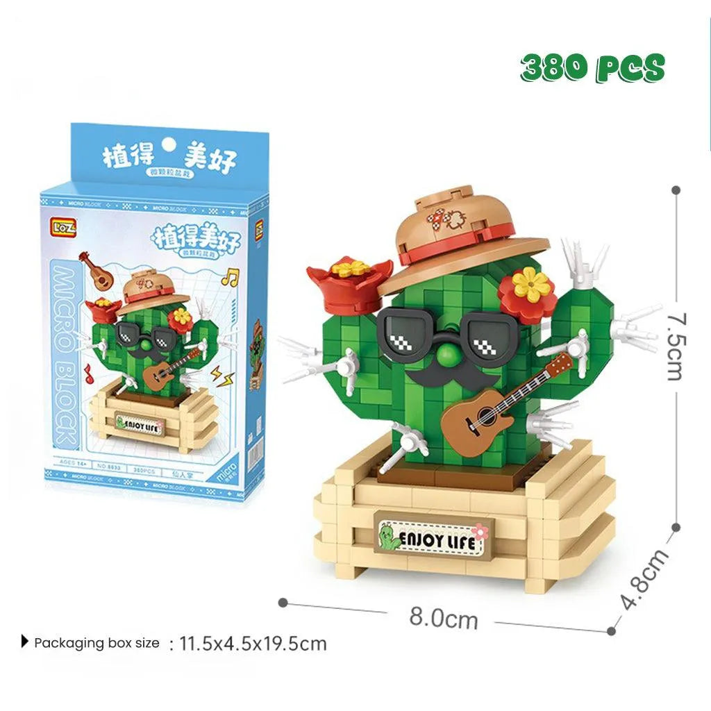 YOTOY Succulent Plants And Flowers Potted Small Particles Assembly Building Blocks - YOTOY