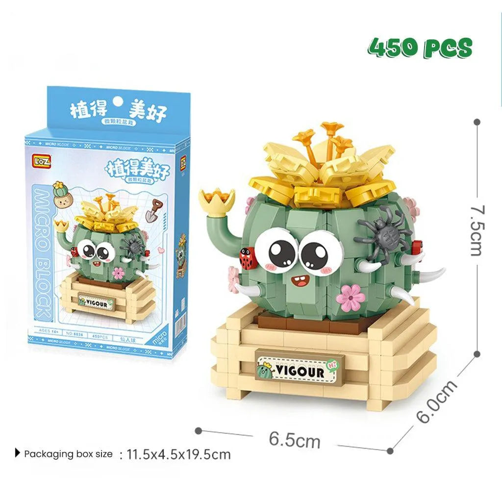 YOTOY Succulent Plants And Flowers Potted Small Particles Assembly Building Blocks - YOTOY