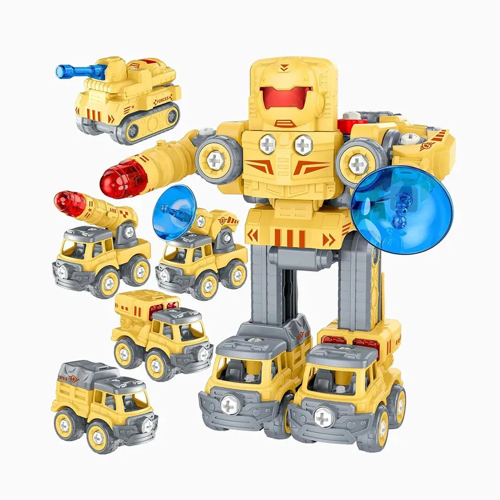 YOTOY Transforming Toy Robots for Boys 5-8: STEM Truck Toys - Exciting Gifts for Little Engineers - YOTOY