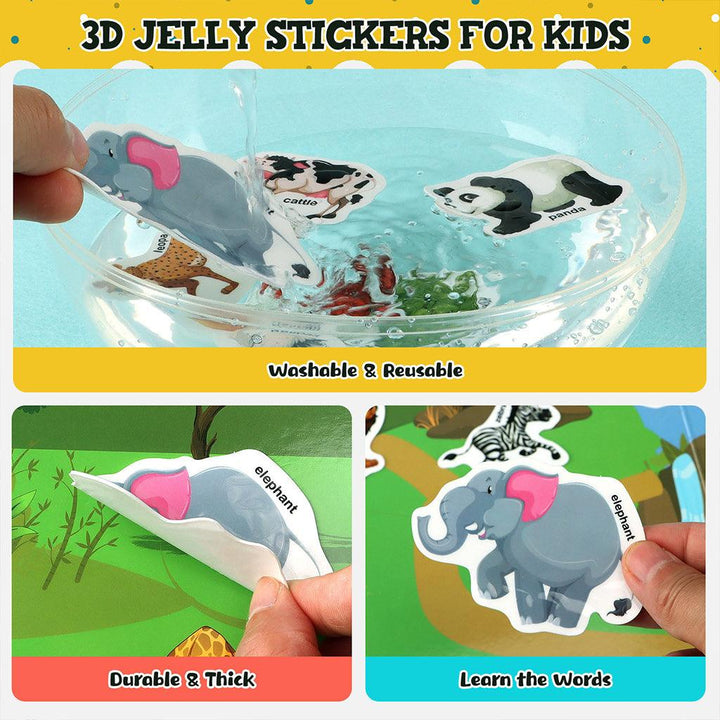 YOTOY Washable Jelly Sticker Education Learning Book - YOTOY