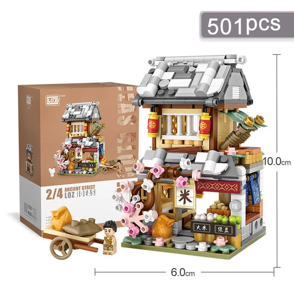 YOTOY Winter Snow Small Particle Street Scene Assembly Building Blocks - YOTOY