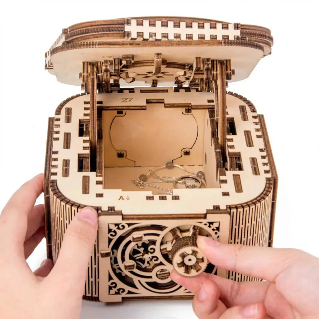 YOTOY Wooden Mechanical Transmission Jewelry Box Puzzle Toy - YOTOY