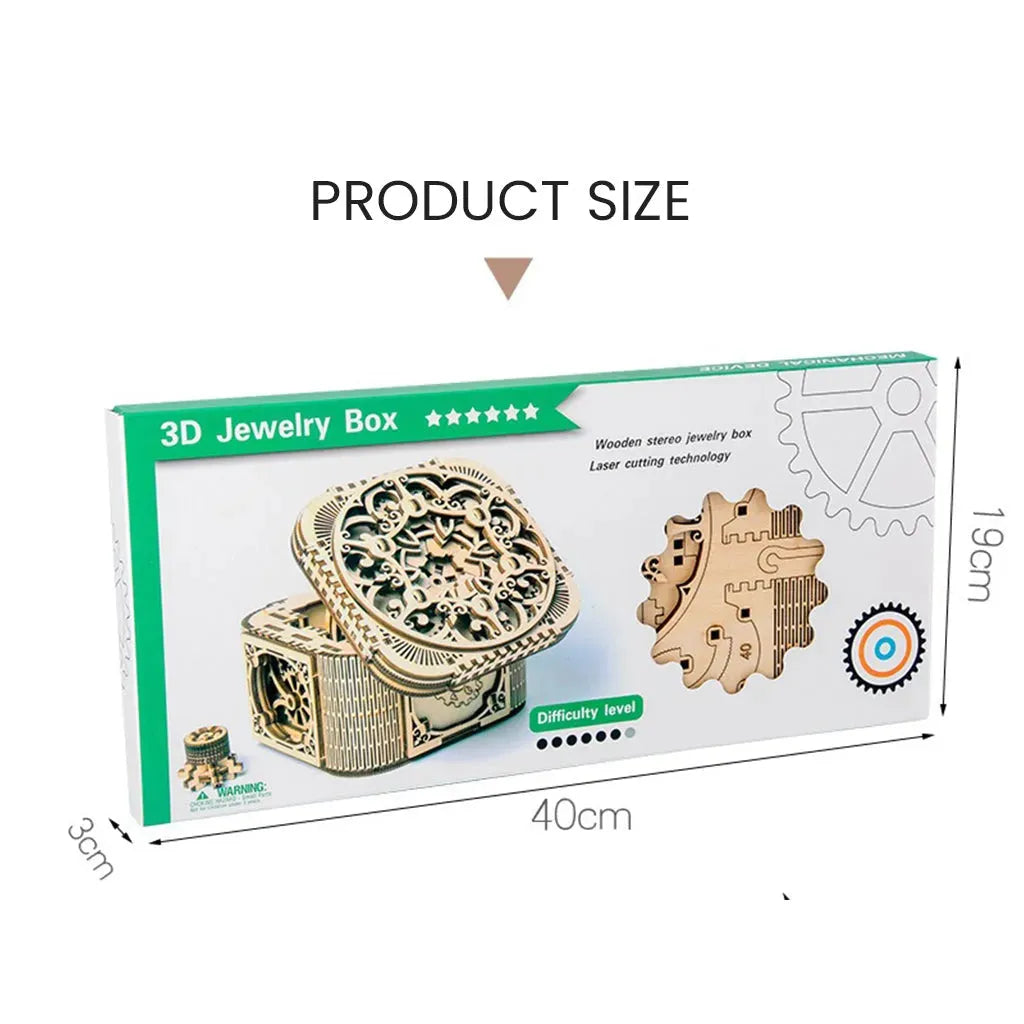 YOTOY Wooden Mechanical Transmission Jewelry Box Puzzle Toy - YOTOY